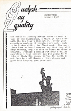 GGE Newsletter 1986 January