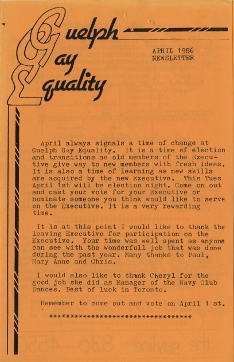 GGE Newsletter 1986 April