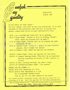 GGE Newsletter 1986 Summer