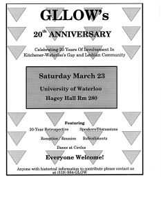 GLLOW's 20th Anniversary Celebration, 1991, March 23 POster