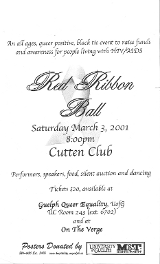 2001, Mar.3 Red Ribbon Ball Poster