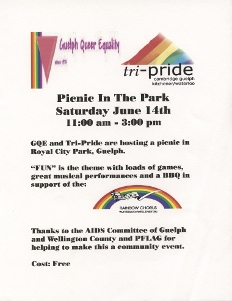 2003, June 14 Guelph Pride Poster