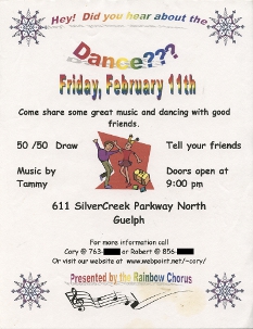 2000, February 11 Dance Poster