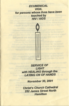 2001, November 30 AIDS Vigil Programme
