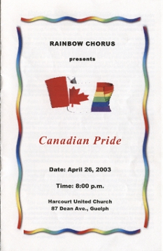 2003, April 4 Canadian Pride Programme