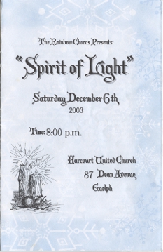 2003, December 6 Spirit of Light Programme