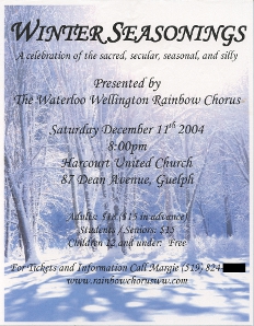 2004, December 11 Winter Seasonings Poster