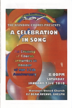 2010, January 23 A Celebration In Song Programme