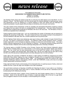 2003 Rainbow Reels PressRelease