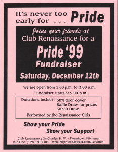 1999 Pride Fundraiser Club Ren 
1998 Dec 12