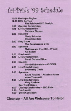 1999 Pride 
Schedule Recto