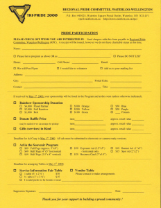 2000 Pride Participation Form