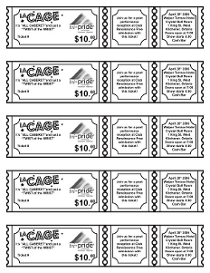 2008, May 2 - La Cage Tickets