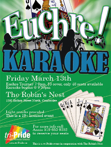 2009-03-13 Euchre Karaoke Poster