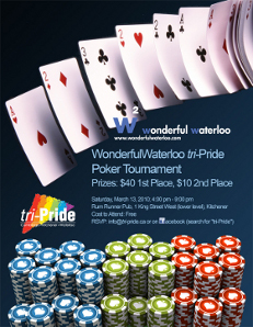WonderfulWaterloo tri-Pride Poker Tournament Poster 1