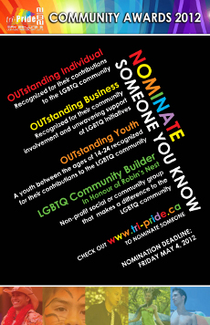 2012 Community Awards Nomination Poster